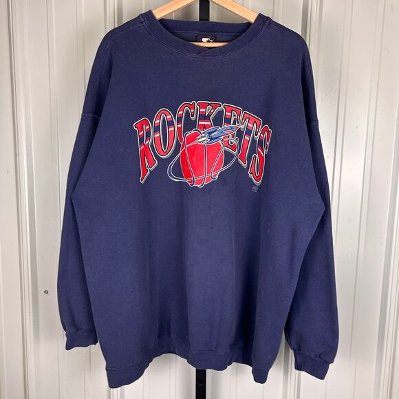 Houston Rockets 90s NBA Starter XL Heavyweight Crewneck - Picture 2 of 6